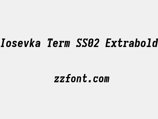 Iosevka Term SS02 Extrabold