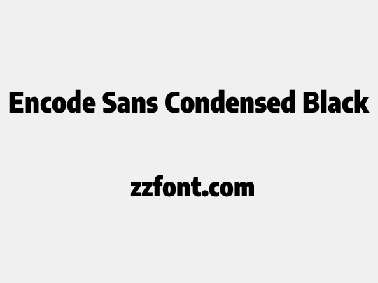 Encode Sans Condensed Black