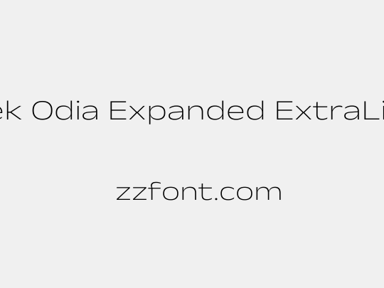 Anek Odia Expanded ExtraLight