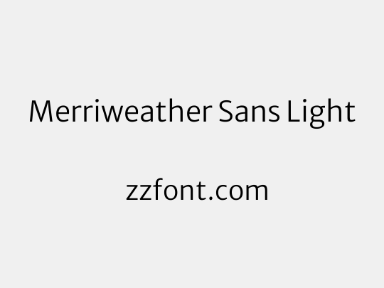 Merriweather Sans Light