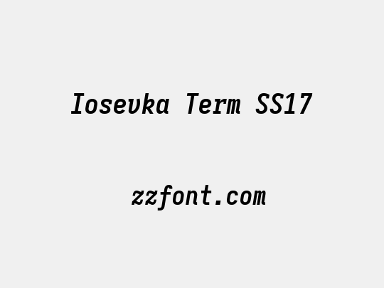 Iosevka Term SS17