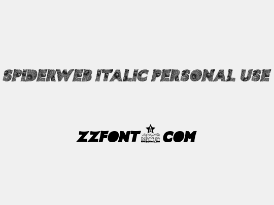 SPIDERWEB ITALIC PERSONAL USE