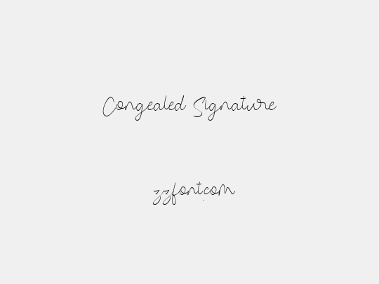 Congealed Signature