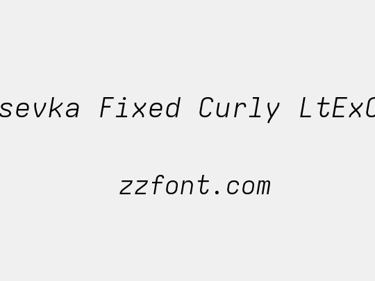 Iosevka Fixed Curly LtExObl