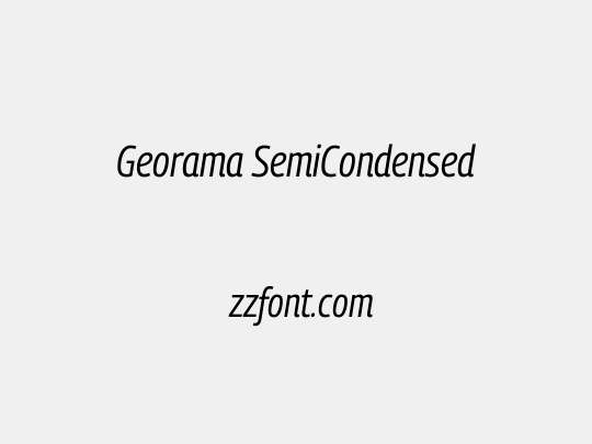 Georama SemiCondensed