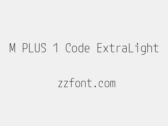 M PLUS 1 Code ExtraLight