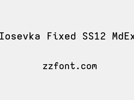 Iosevka Fixed SS12 MdEx