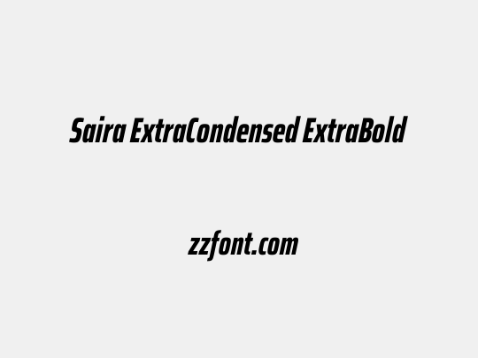 Saira ExtraCondensed ExtraBold