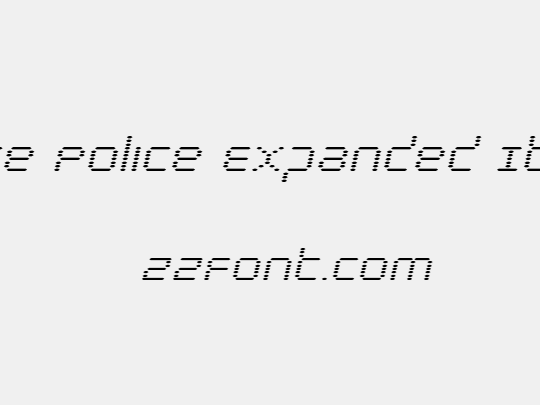 Byte Police Expanded Italic