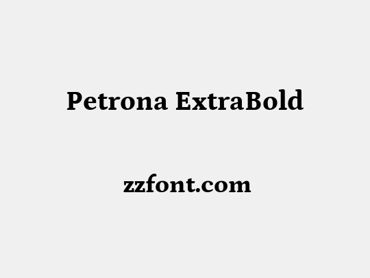 Petrona ExtraBold