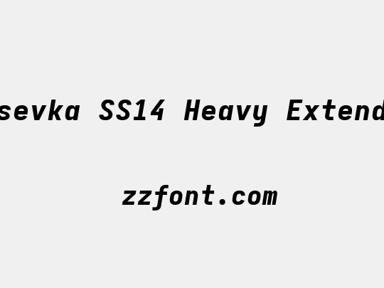Iosevka SS14 Heavy Extended