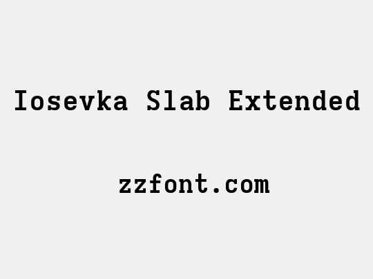 Iosevka Slab Extended