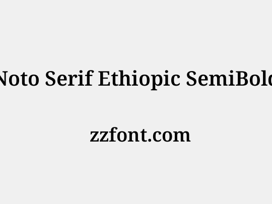 Noto Serif Ethiopic SemiBold