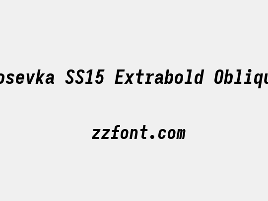 Iosevka SS15 Extrabold Oblique