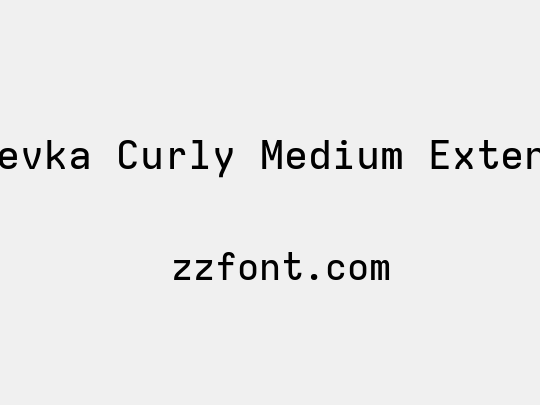 Iosevka Curly Medium Extended