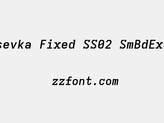 Iosevka Fixed SS02 SmBdExObl