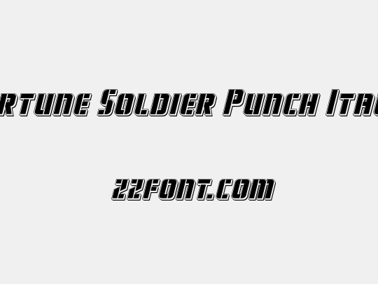 Fortune Soldier Punch Italic