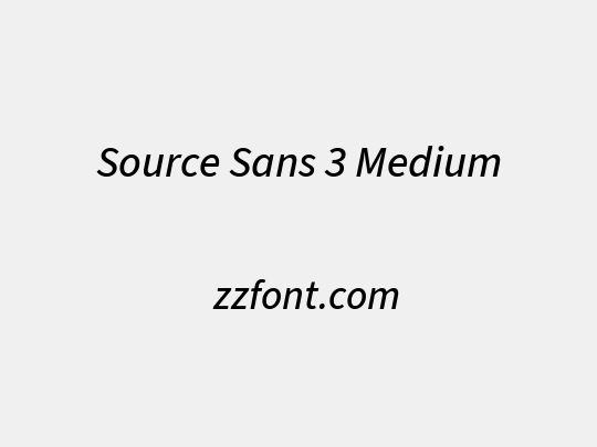 Source Sans 3 Medium