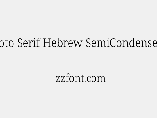 Noto Serif Hebrew SemiCondensed Light