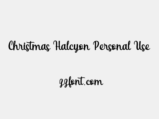Christmas Halcyon Personal Use