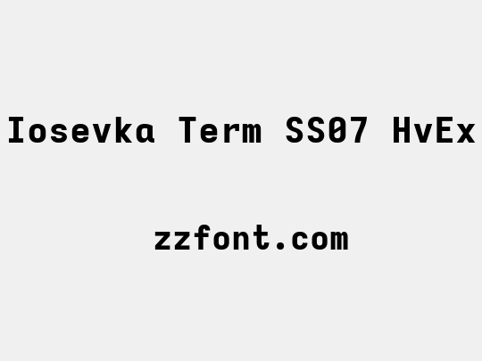 Iosevka Term SS07 HvEx