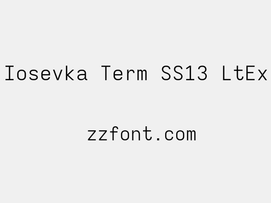 Iosevka Term SS13 LtEx