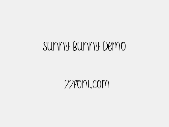 Sunny Bunny Demo