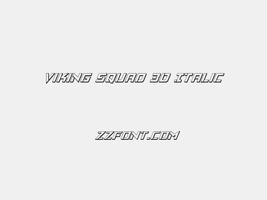 Viking Squad 3D Italic