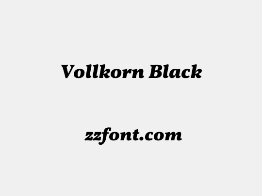 Vollkorn Black