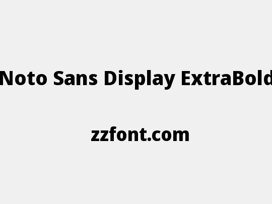 Noto Sans Display ExtraBold