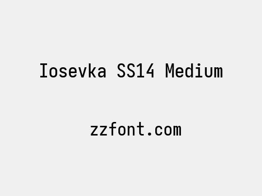 Iosevka SS14 Medium