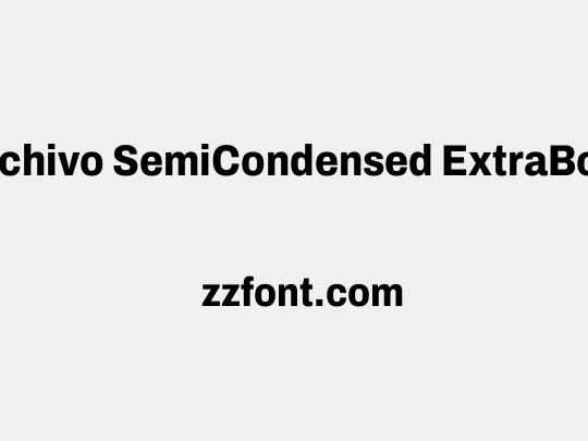 Archivo SemiCondensed ExtraBold