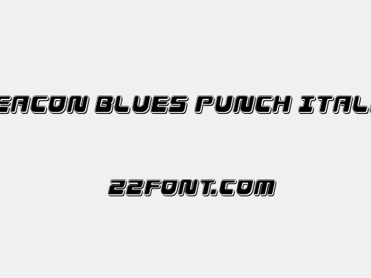 Deacon Blues Punch Italic