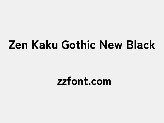 Zen Kaku Gothic New Black