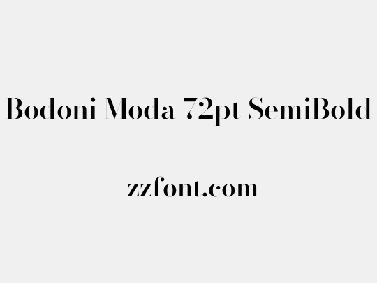Bodoni Moda 72pt SemiBold
