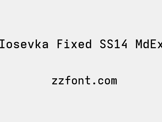 Iosevka Fixed SS14 MdEx