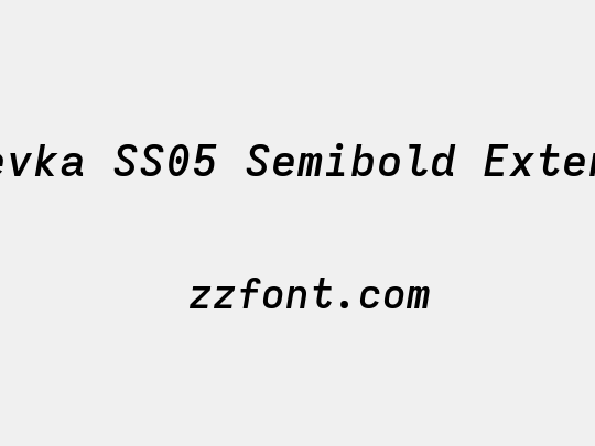 Iosevka SS05 Semibold Extended