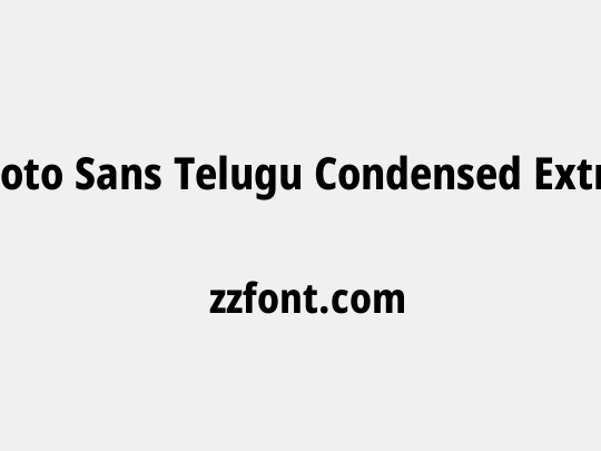 Noto Sans Telugu Condensed ExtraBold