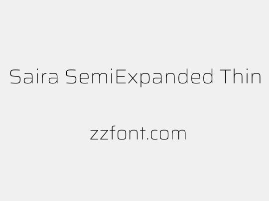 Saira SemiExpanded Thin