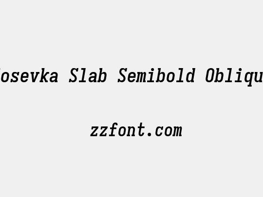 Iosevka Slab Semibold Oblique