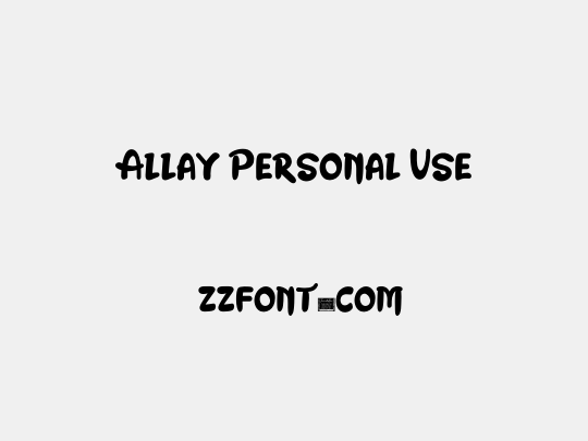 Allay Personal Use