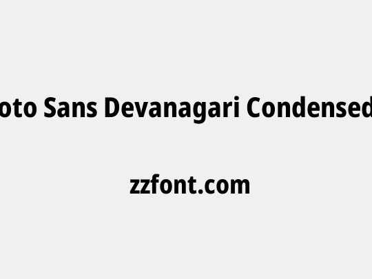 Noto Sans Devanagari Condensed ExtraBold