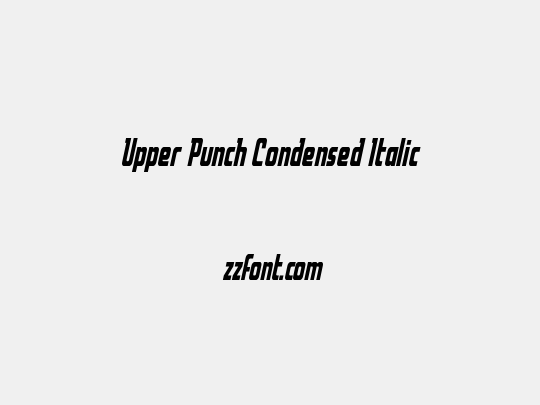 Upper Punch Condensed Italic