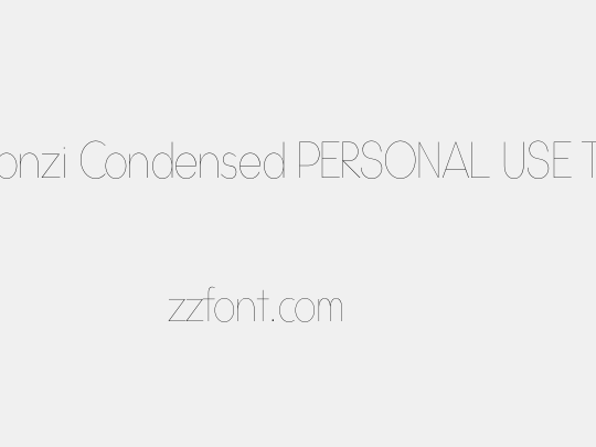 Gonzi Condensed PERSONAL USE Thin