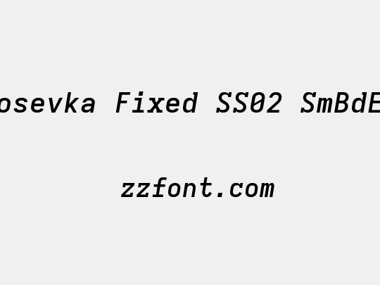 Iosevka Fixed SS02 SmBdEx