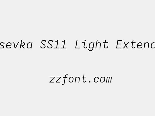Iosevka SS11 Light Extended