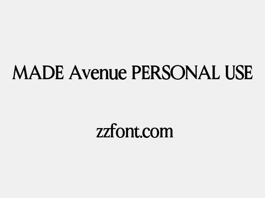 MADE Avenue PERSONAL USE