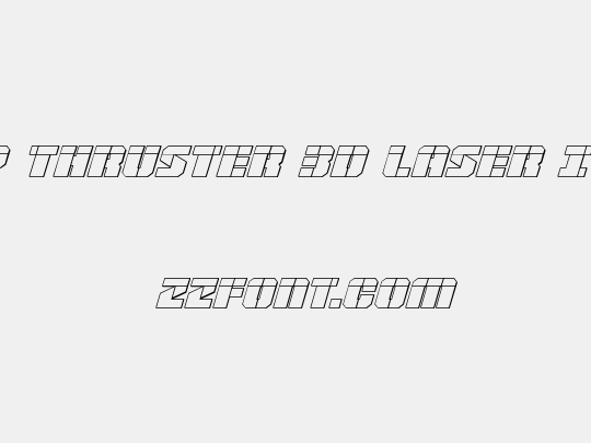 Warp Thruster 3D Laser Italic