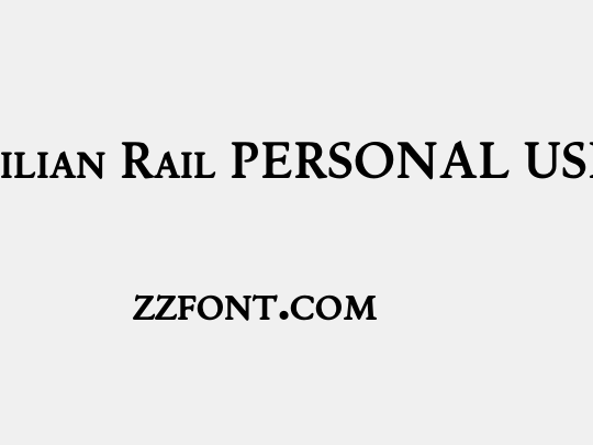 Silian Rail PERSONAL USE