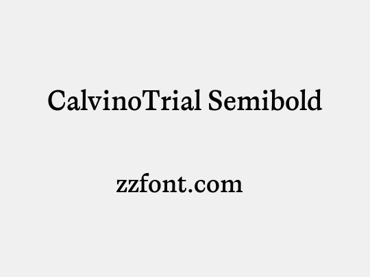 CalvinoTrial Semibold